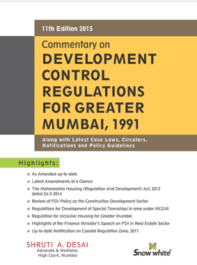 COMMENTARY ON DEVELOPMENT CONTROL REGULATIONS FOR GREATER MUMBAI, 1991